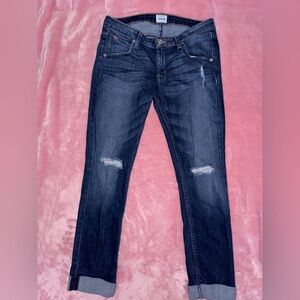 HUDSON JEANS | Destroyed Bacara Crop Straight Cuff Size‎ 28